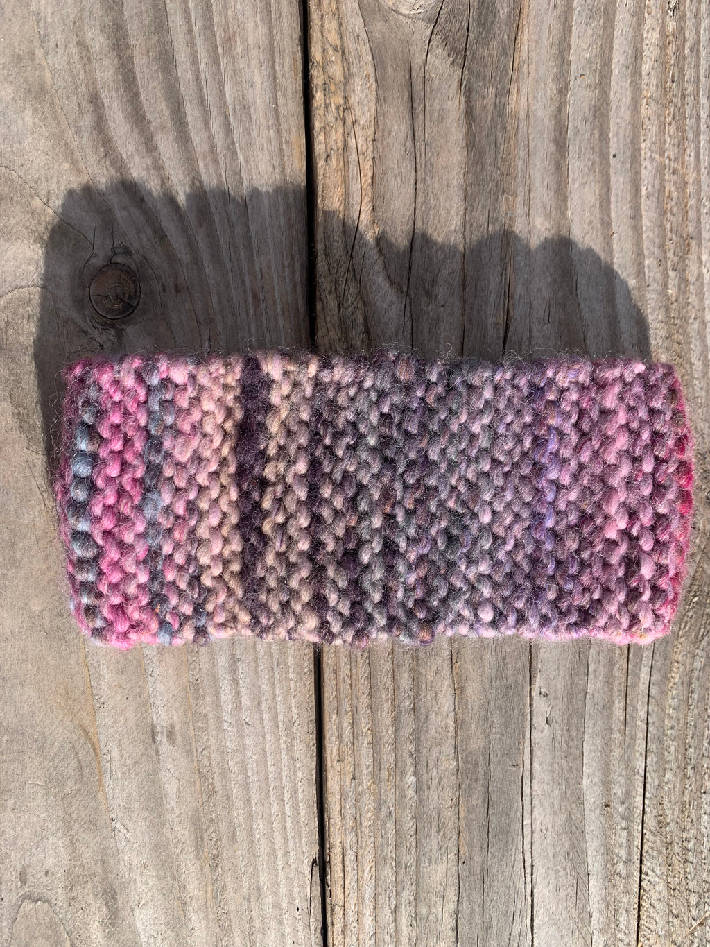 Fabrication artisanale et française. Bandeau tricoter à la main, laine.