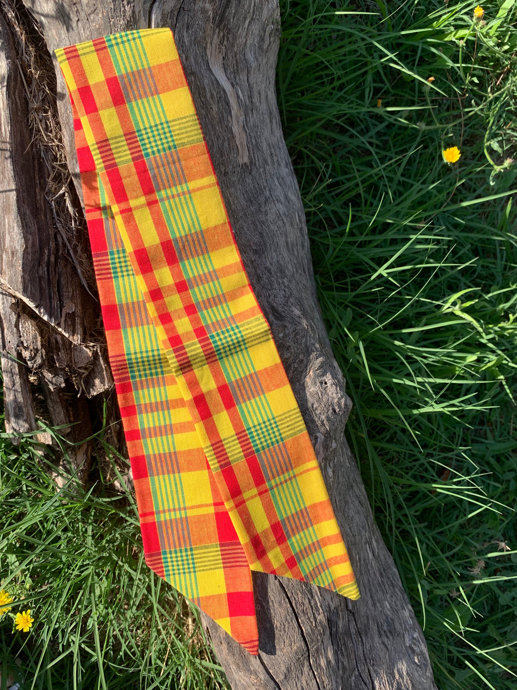 Bandeau en Madras - 100% Coton - Multicolore Fait Main - MALOU au Fil des Saisons