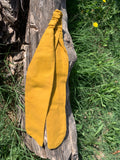 Bandeau Le Classique en flanelle jaune moutarde tissu flanelle doux uni, accessoire cheveux artisanal fait main en France, MALOU au Fil des Saisons