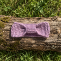 Bandeau cheveux Tricoté Main Rose Poudré - 100% Laine Vierge - MALOU au Fil des Saisons